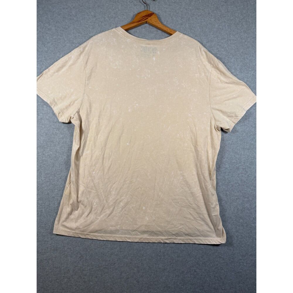NWT AC/DC Men's XL Back in Black Hells Bells Cream Mineral Wash Graphic Tee 4018 - Picture 6 of 6